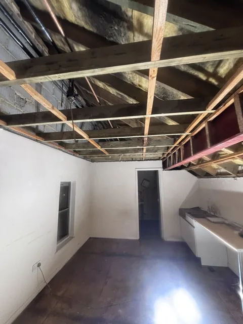Controlled artex plasterboard strip-out in Soho